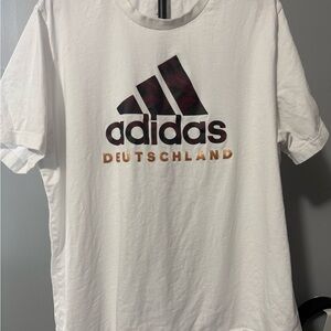 Adidas White and Black Deutschland Tee